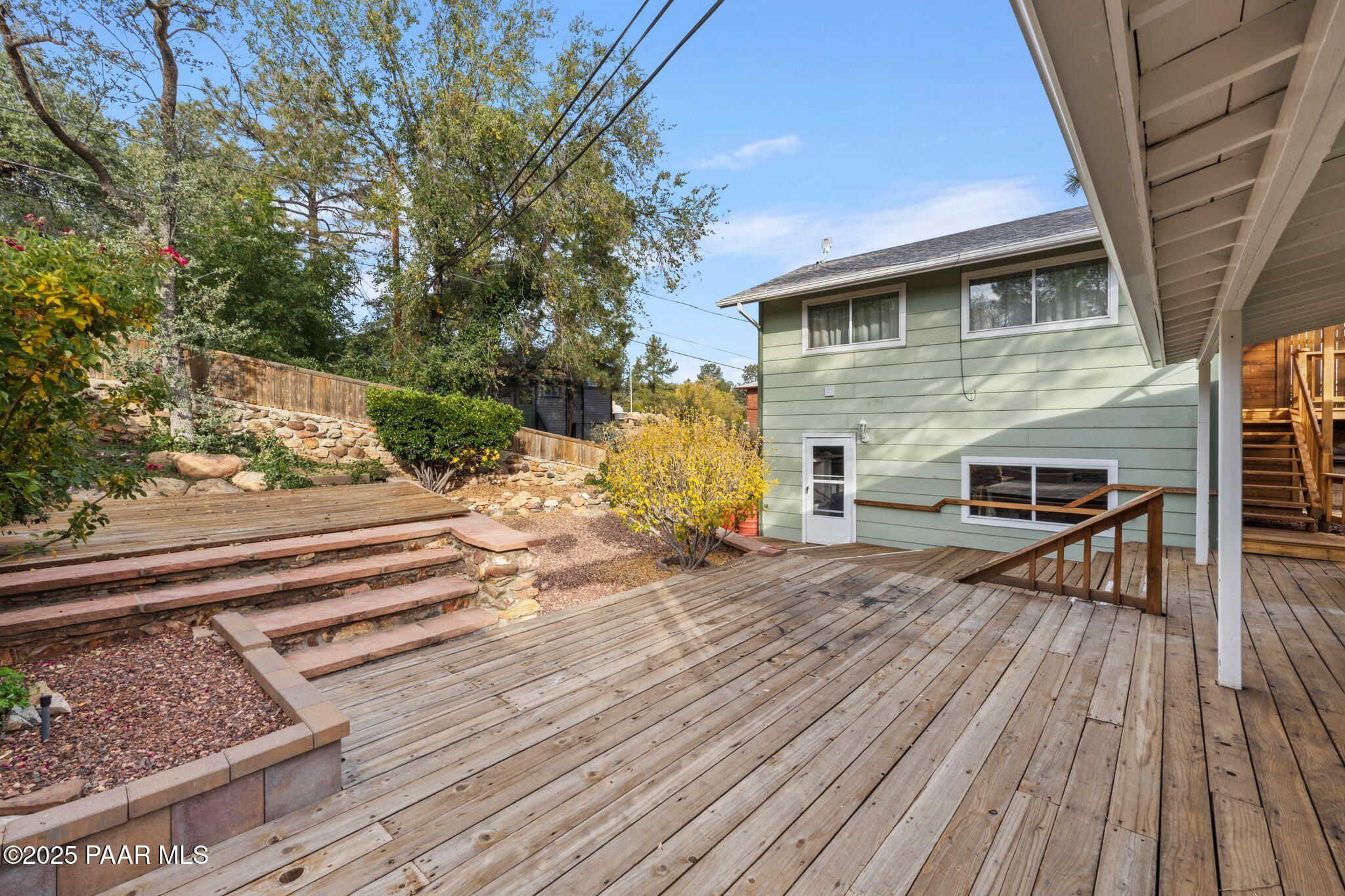 224 Congress Avenue Prescott, AZ 86303 - Photo 44 of 59 a view of backyard with wooden floor and seating space