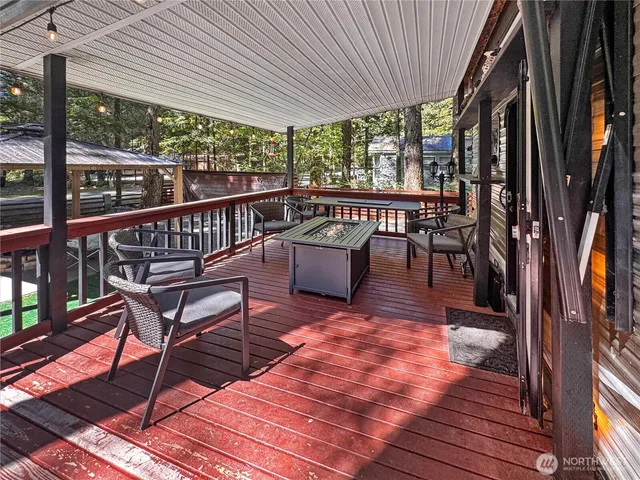 front view of house with deck