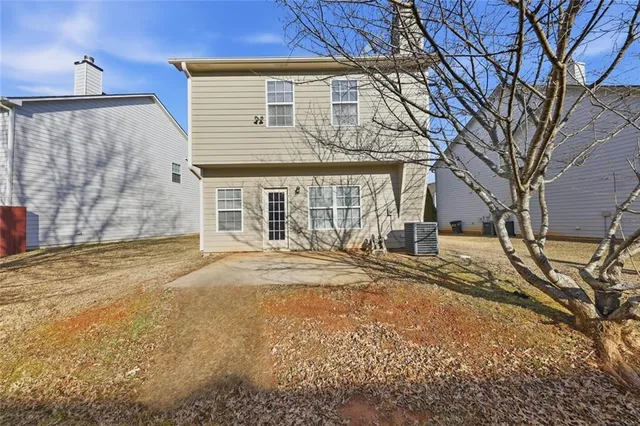 a backyard of a house