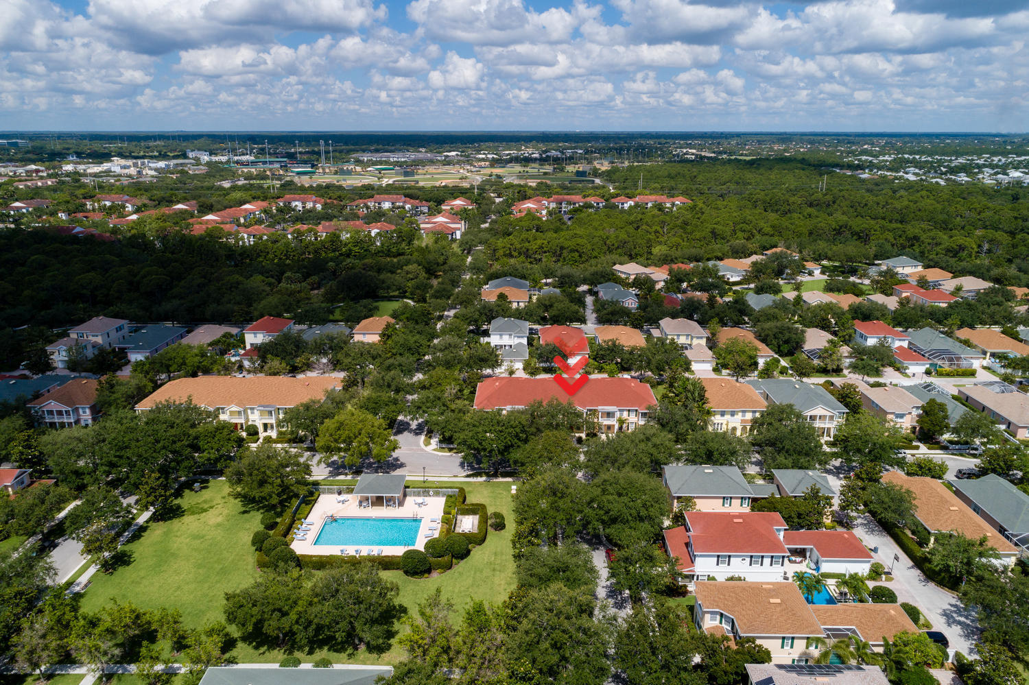 132 Milbridge Drive Jupiter, FL 33458 - Photo 2 of 43 AERIAL COMMUNITY POOL