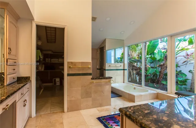a view of a kitchen and living room