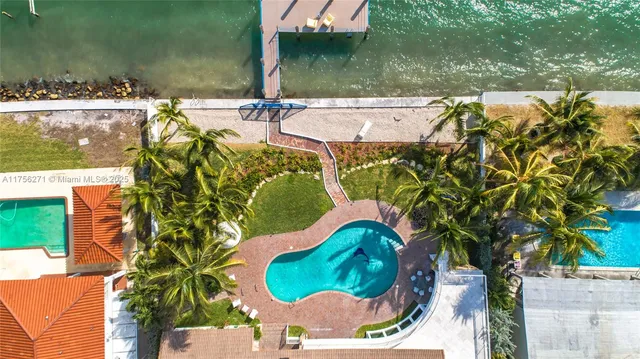 a view of swimming pool and lake