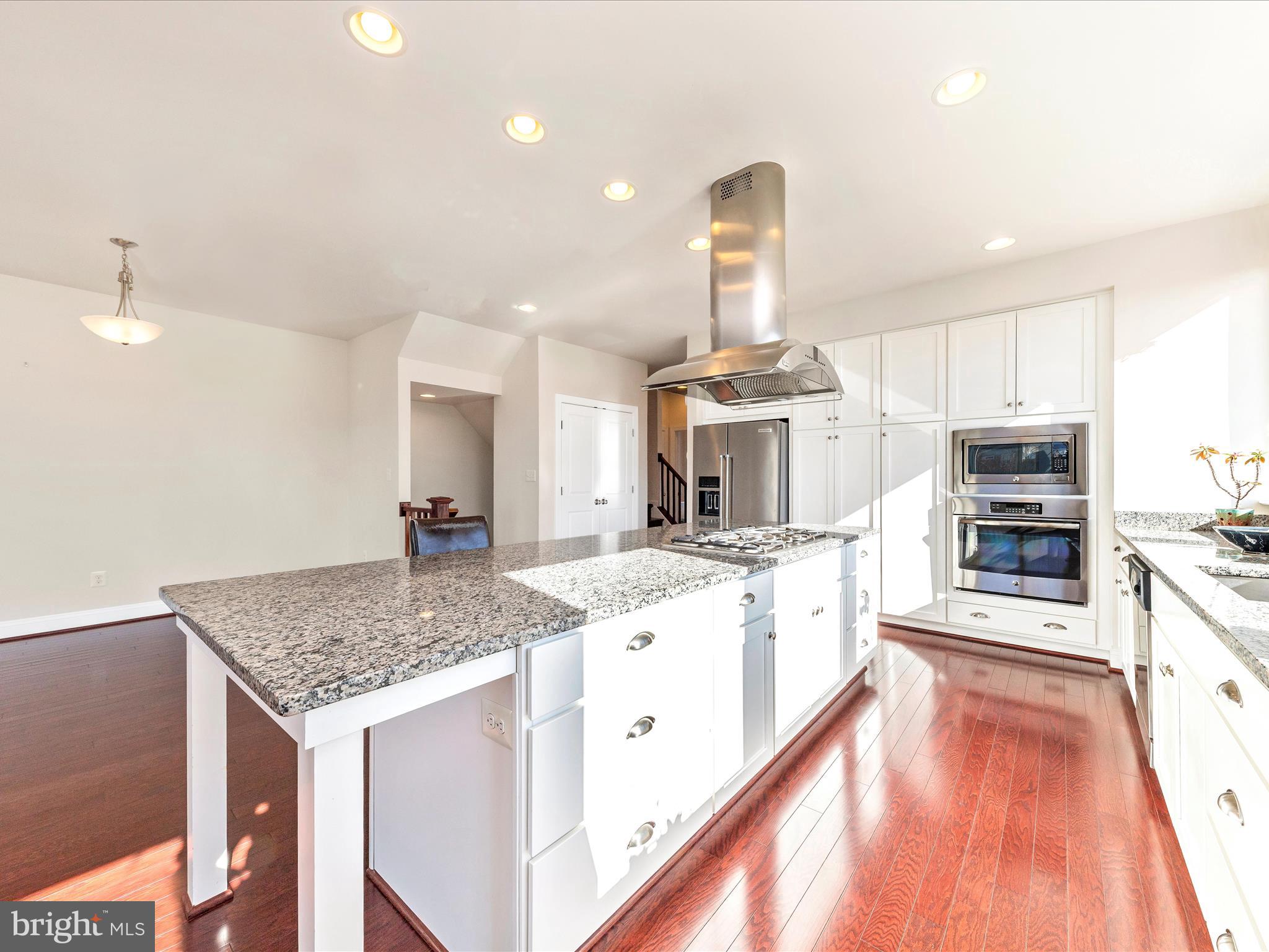 42251 Riggins Ridge Terrace Brambleton, VA 20148 - Photo 14 of 62 a kitchen with stainless steel appliances granite countertop a sink stove and refrigerator