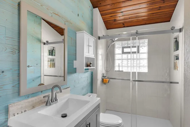 a outdoor living space with furniture