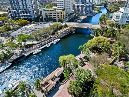 a view of a city with tall buildings