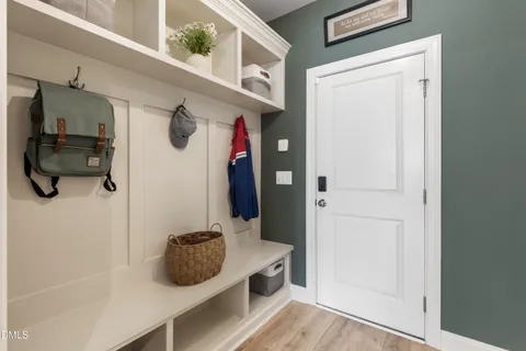 a bathroom with a tub and shower