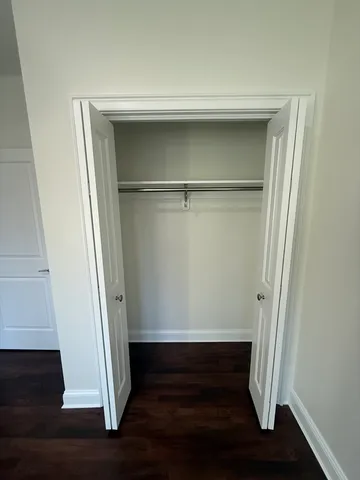 a bathroom with a mirror