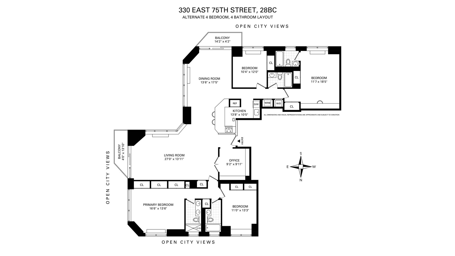 330 East 75th Street, Unit 28BC Manhattan, NY 10021 - Photo 17 of 17 a picture of a floor plan