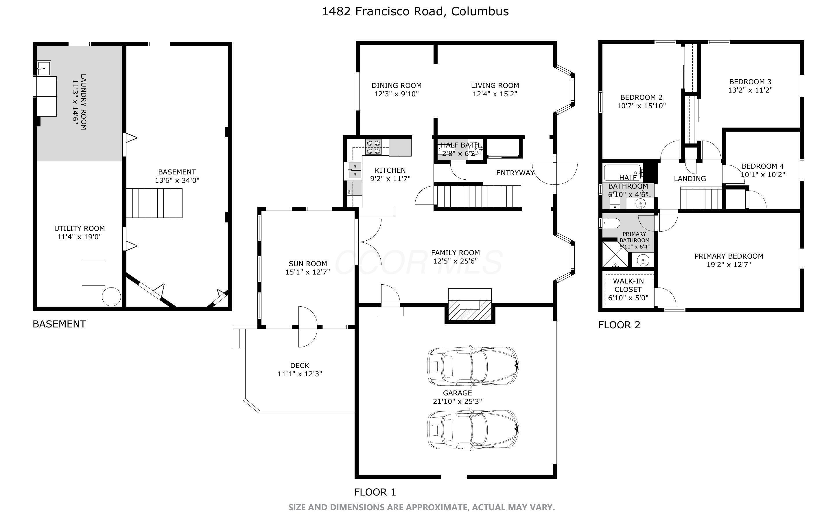 1482 Francisco Road Columbus, OH 43220 - Photo 46 of 46 Floor Plan