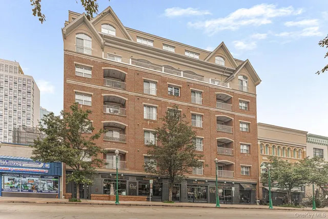 a front view of a building