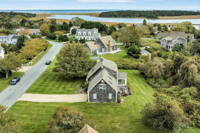 a view of a house with a lake view