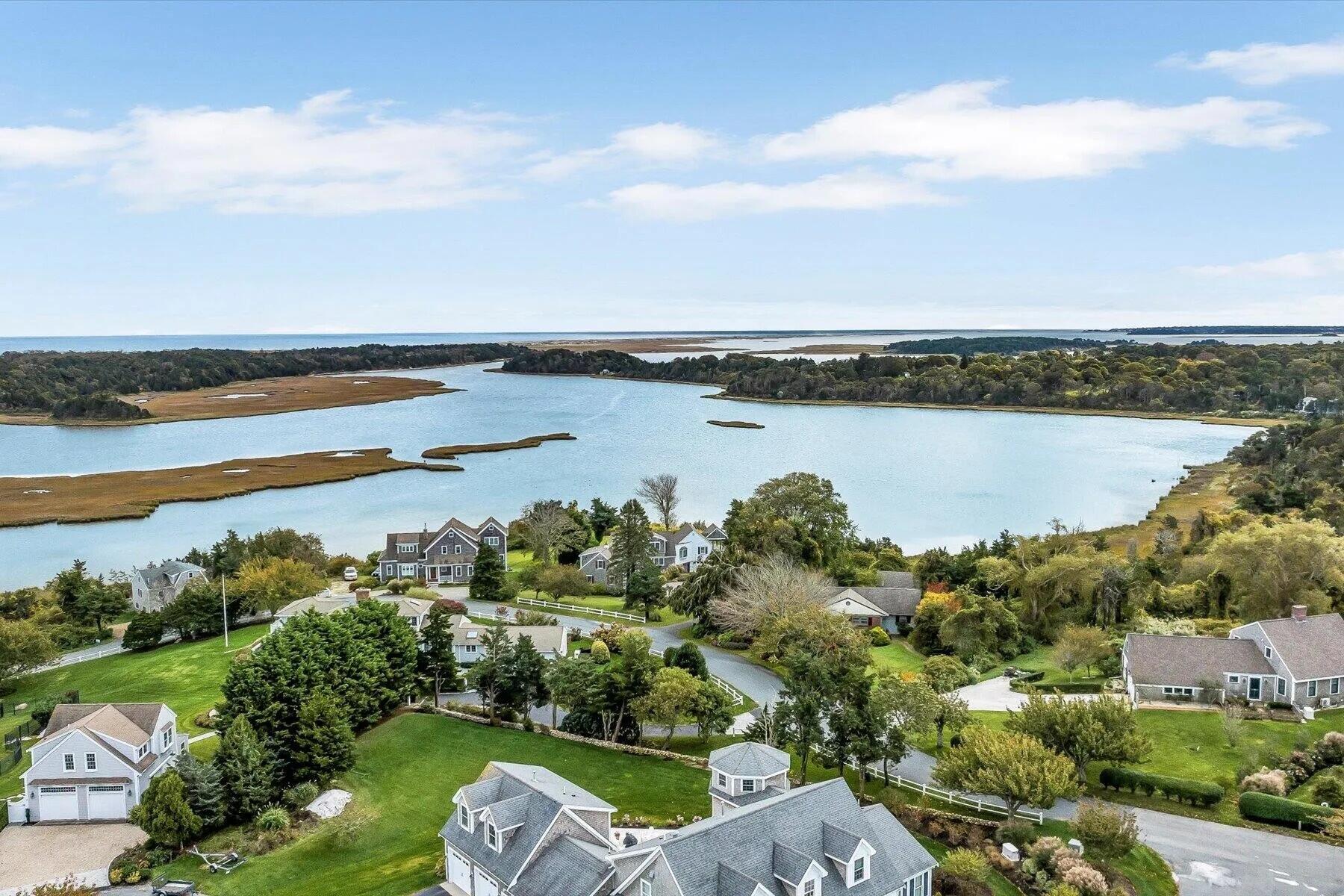 11 Fox Ridge Drive Orleans, MA 02653 - Photo 3 of 57 an aerial view of a city with lots of residential buildings lake and ocean view