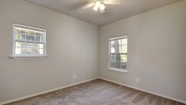 an empty room with a window