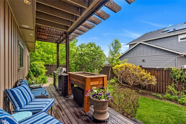 a view of a backyard with a garden