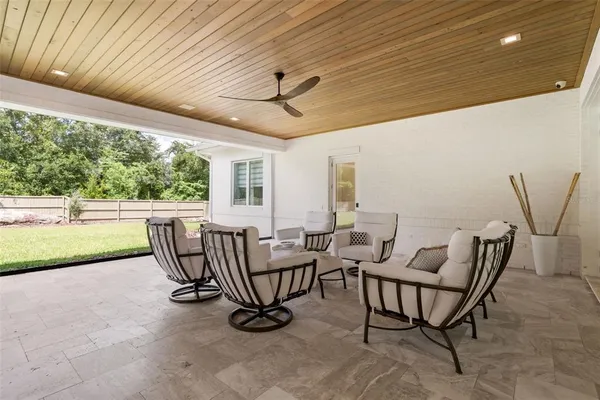 an aerial view of residential house with outdoor space