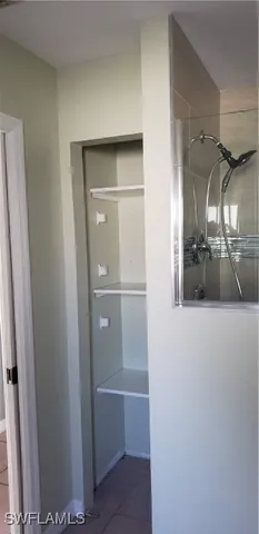 a view of a closet area