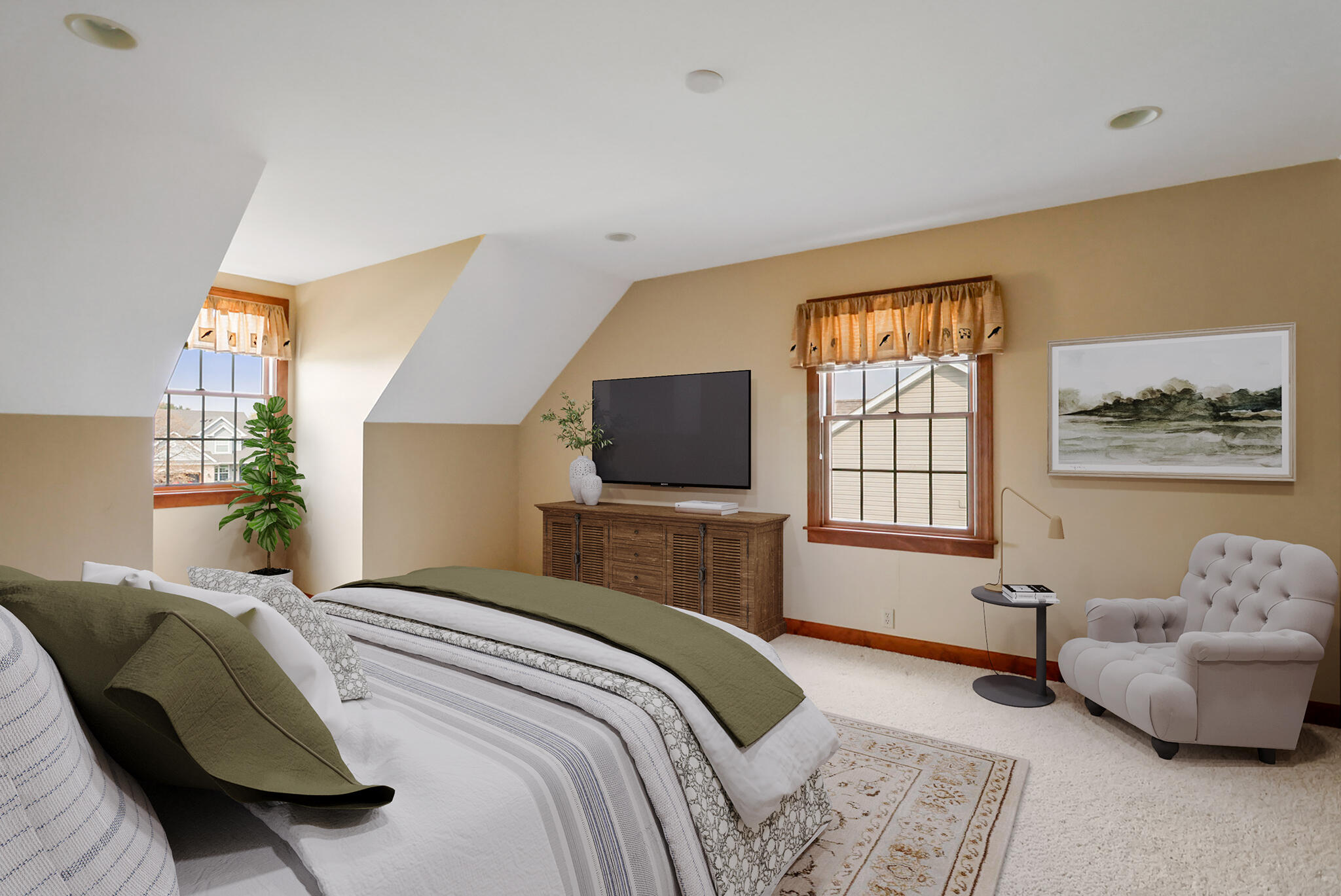 172 Lee Drive Kouts, IN 46347 - Photo 25 of 63 a bedroom with a bed and a couch