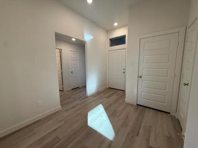 wooden floor and room in an empty room