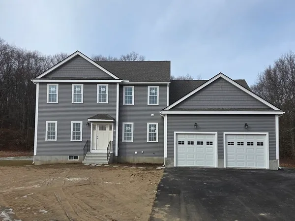 a front view of a house with yard