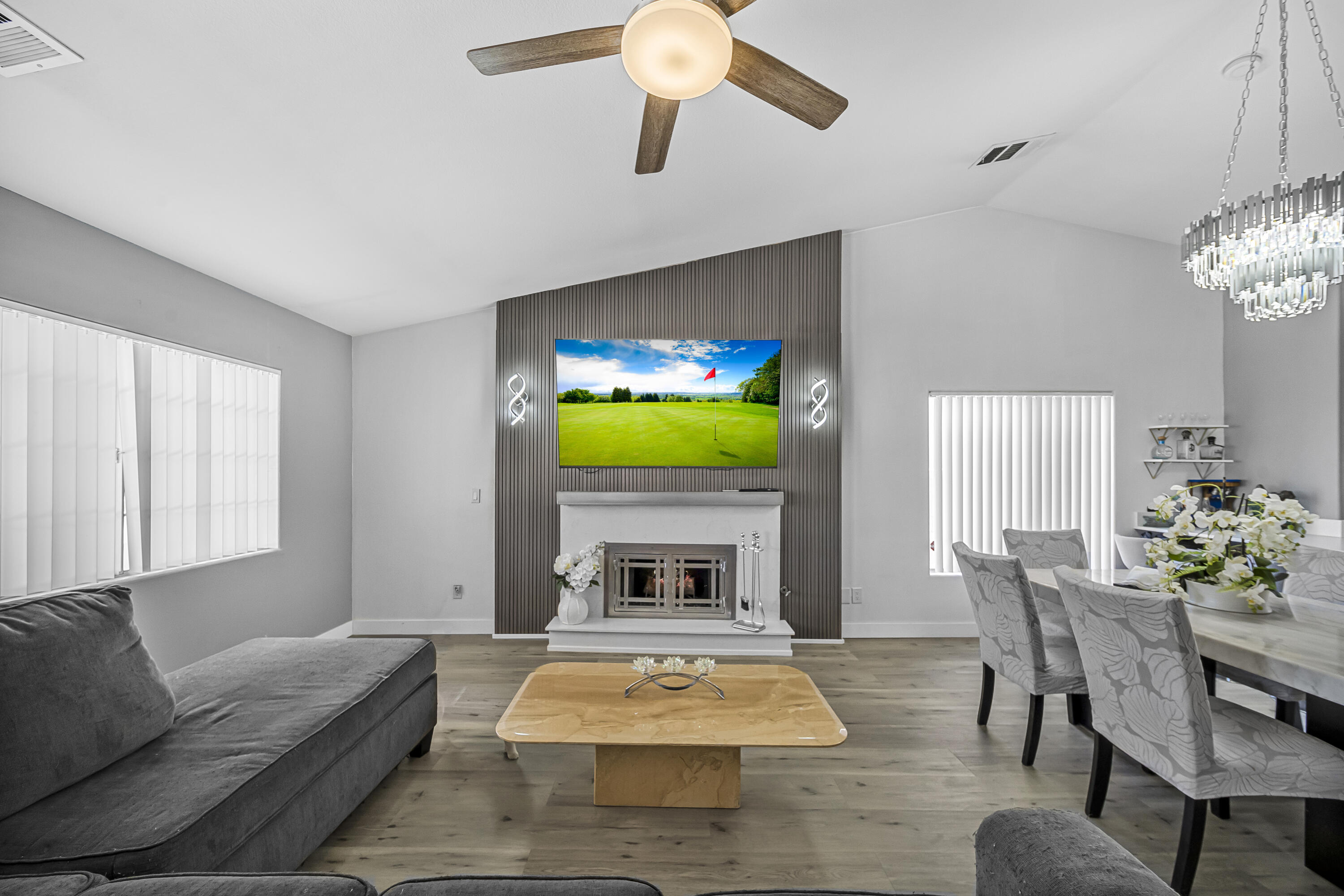 33860 Bell Road Thousand Palms, CA 92276 - Photo 15 of 56 a living room with furniture and a fireplace