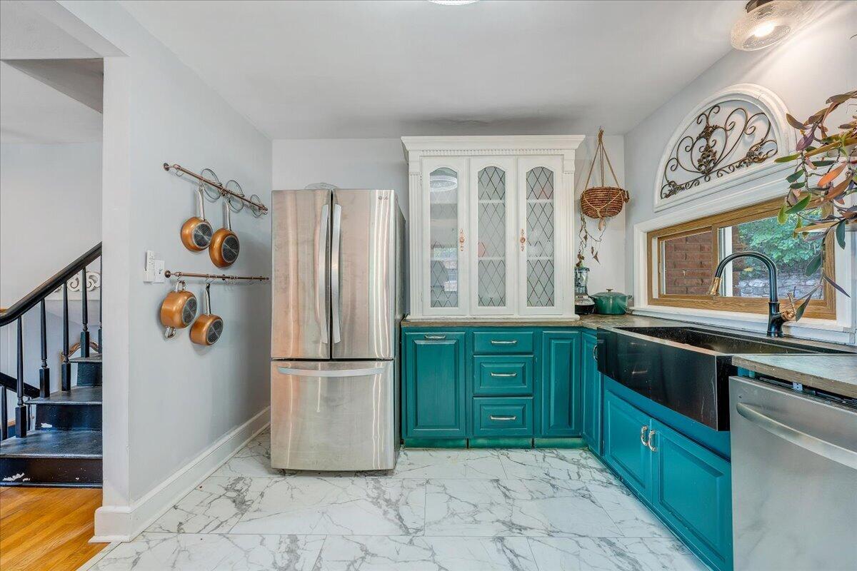 731 Eddies Road Salem, VA 24153 - Photo 13 of 48 Updated kitchen with teal cabinets