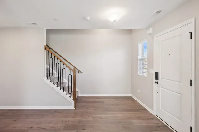 a view of a hallway with entryway