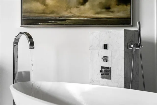 a view of a city with tall buildings