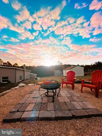 a view of outdoor space with seating area