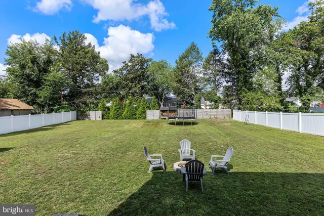 a view of a lake with a yard