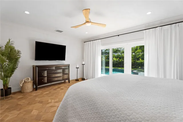a bathroom with a double vanity sink and mirror