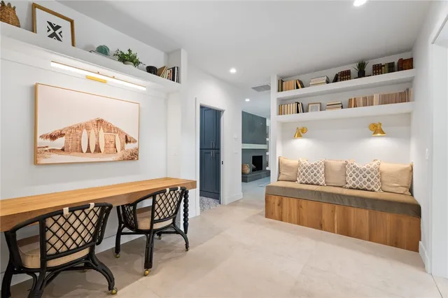 a view of hallway with washer and dryer