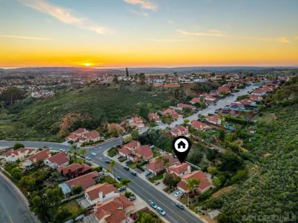 an aerial view of multiple house