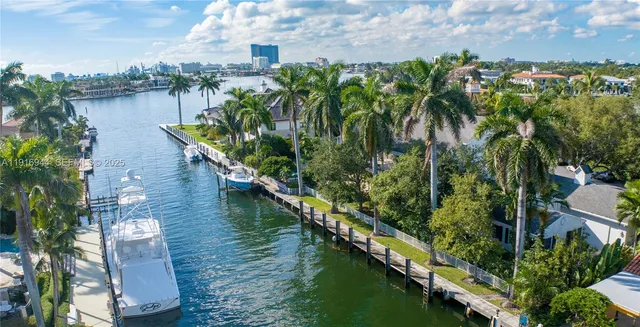 a view of a lake with a bridge