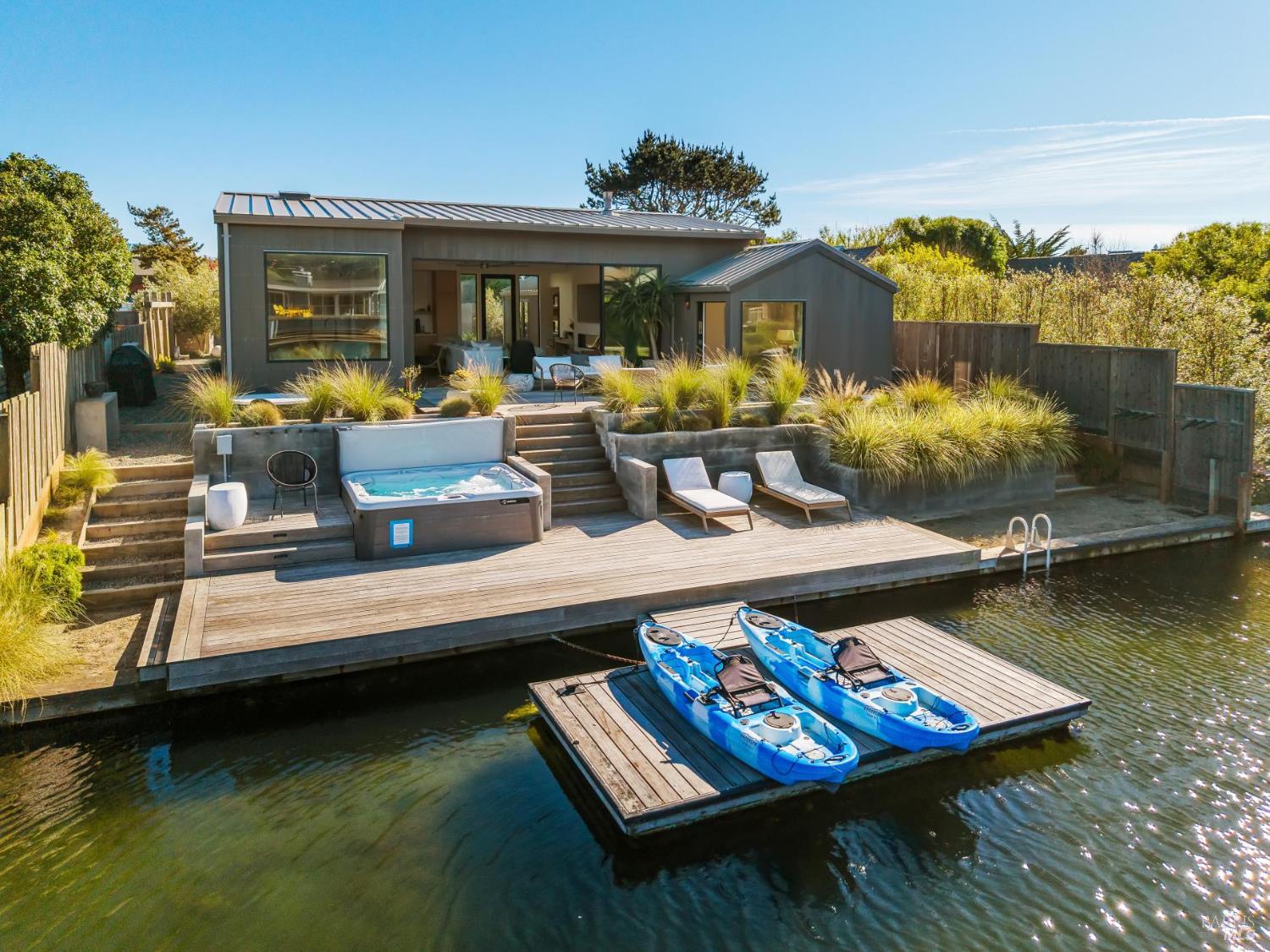 297 Seadrift Road Stinson Beach, CA 94970 - Photo 18 of 68 a view of a house with swimming pool and outdoor seating