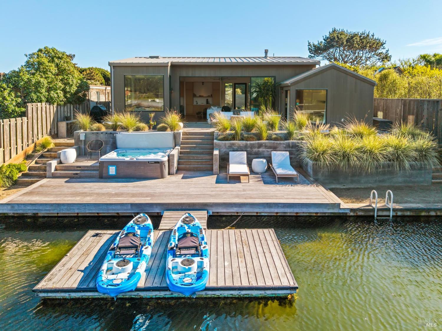 297 Seadrift Road Stinson Beach, CA 94970 - Photo 60 of 68 a view of a swimming pool with a lounge chairs