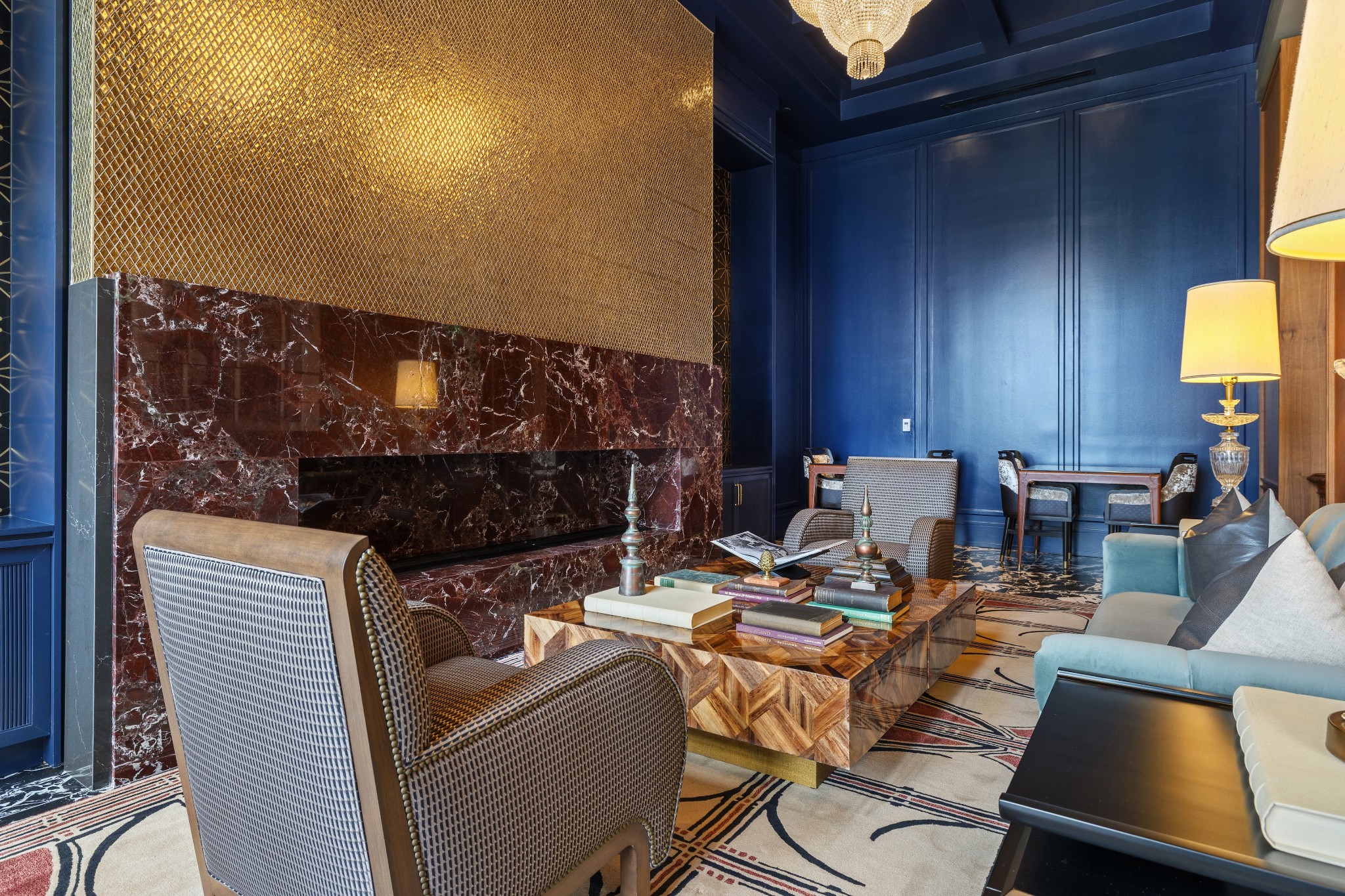 930 Commerce Street, Unit 508 Nashville, TN 37203 - Photo 42 of 65 a view of a livingroom with furniture and a fireplace