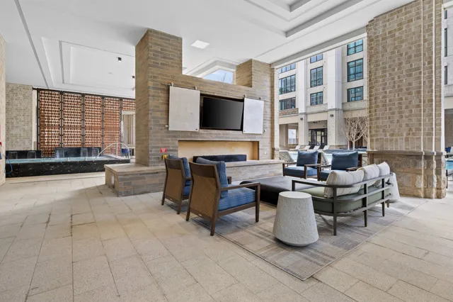 a front view of a multi story building