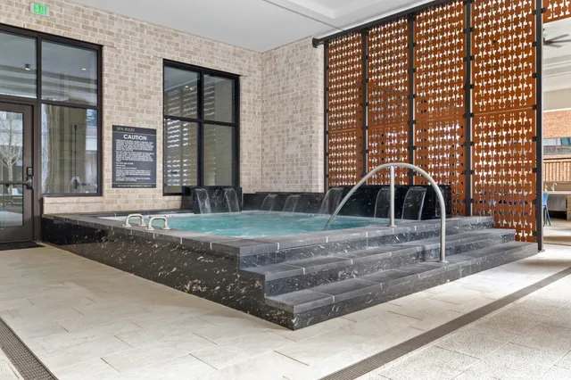 a city view with tall buildings