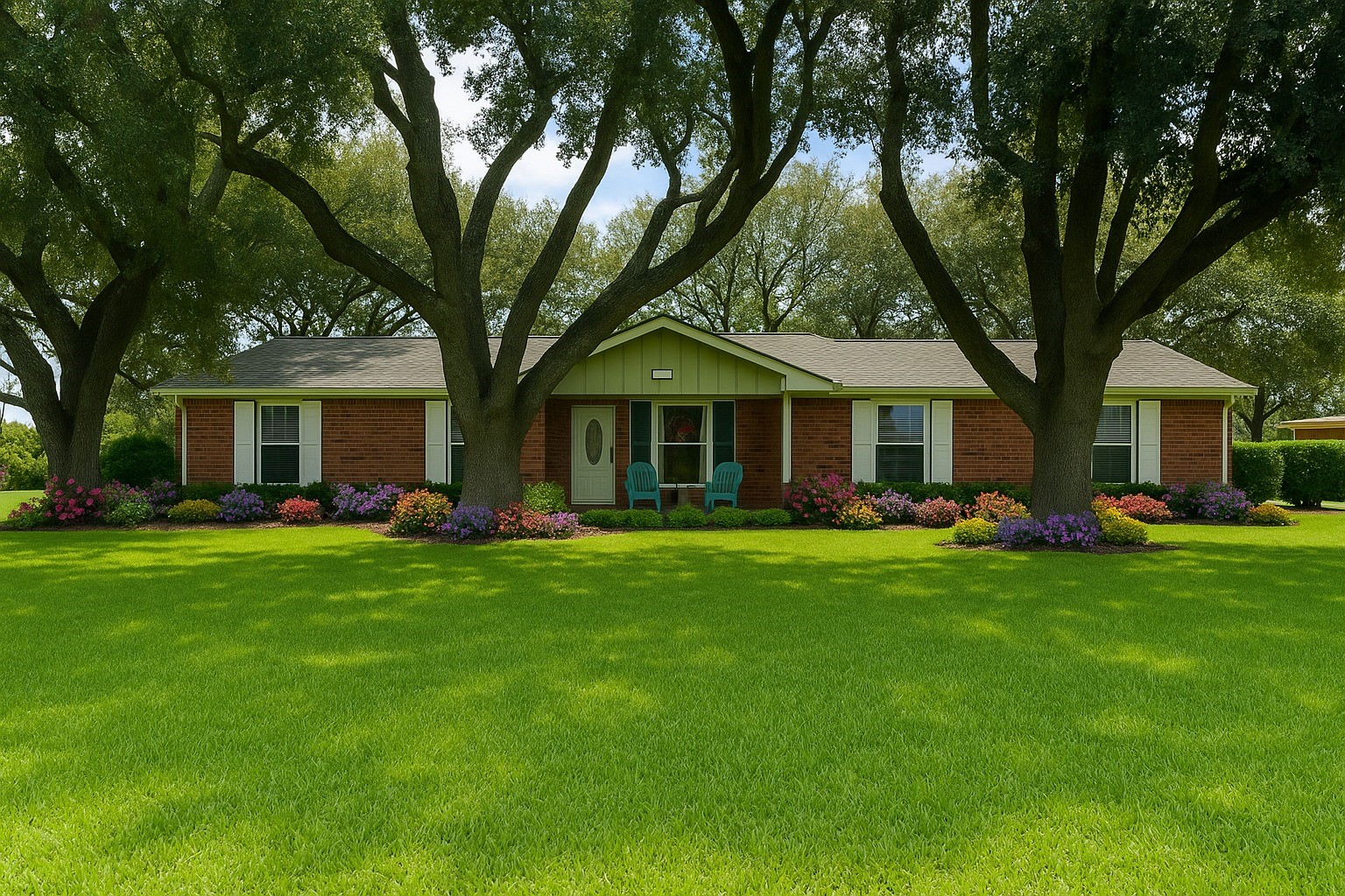 422 FM 360 Road Beasley, TX 77417 - Photo 12 of 25 a front view of a house with a garden