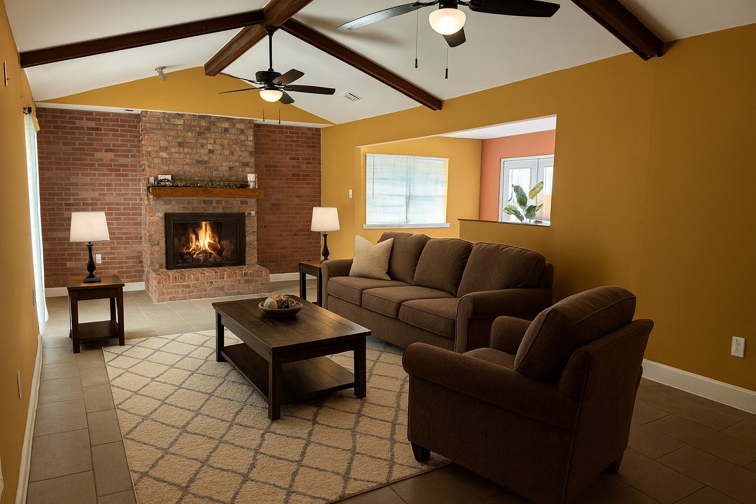 422 FM 360 Road Beasley, TX 77417 - Photo 13 of 25 a living room with furniture and a fireplace