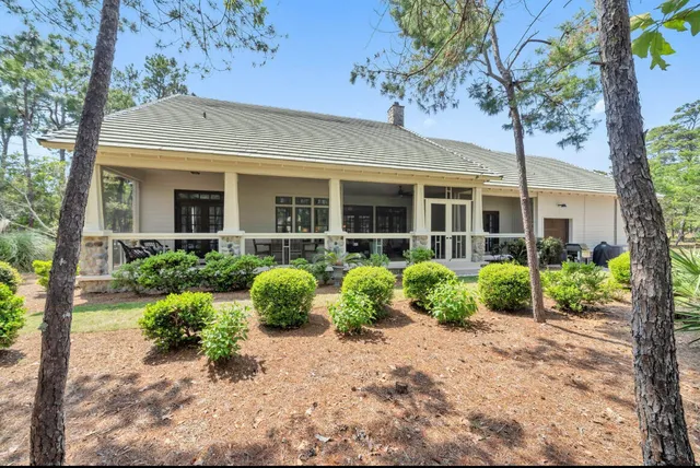 a view of a house with a garden