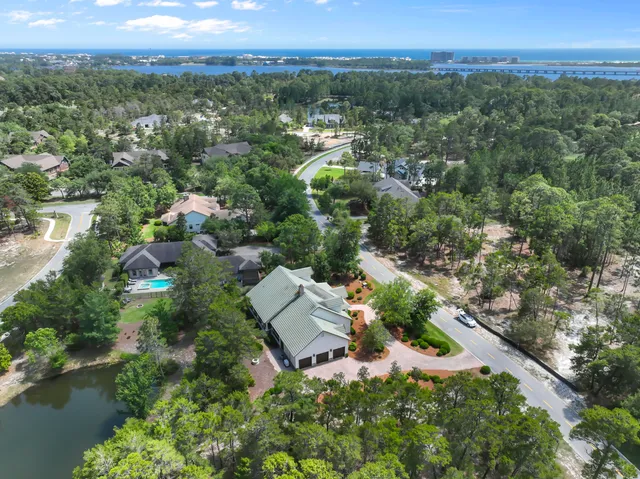 an aerial view of multiple house
