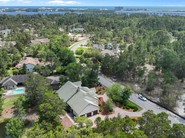 an aerial view of multiple house