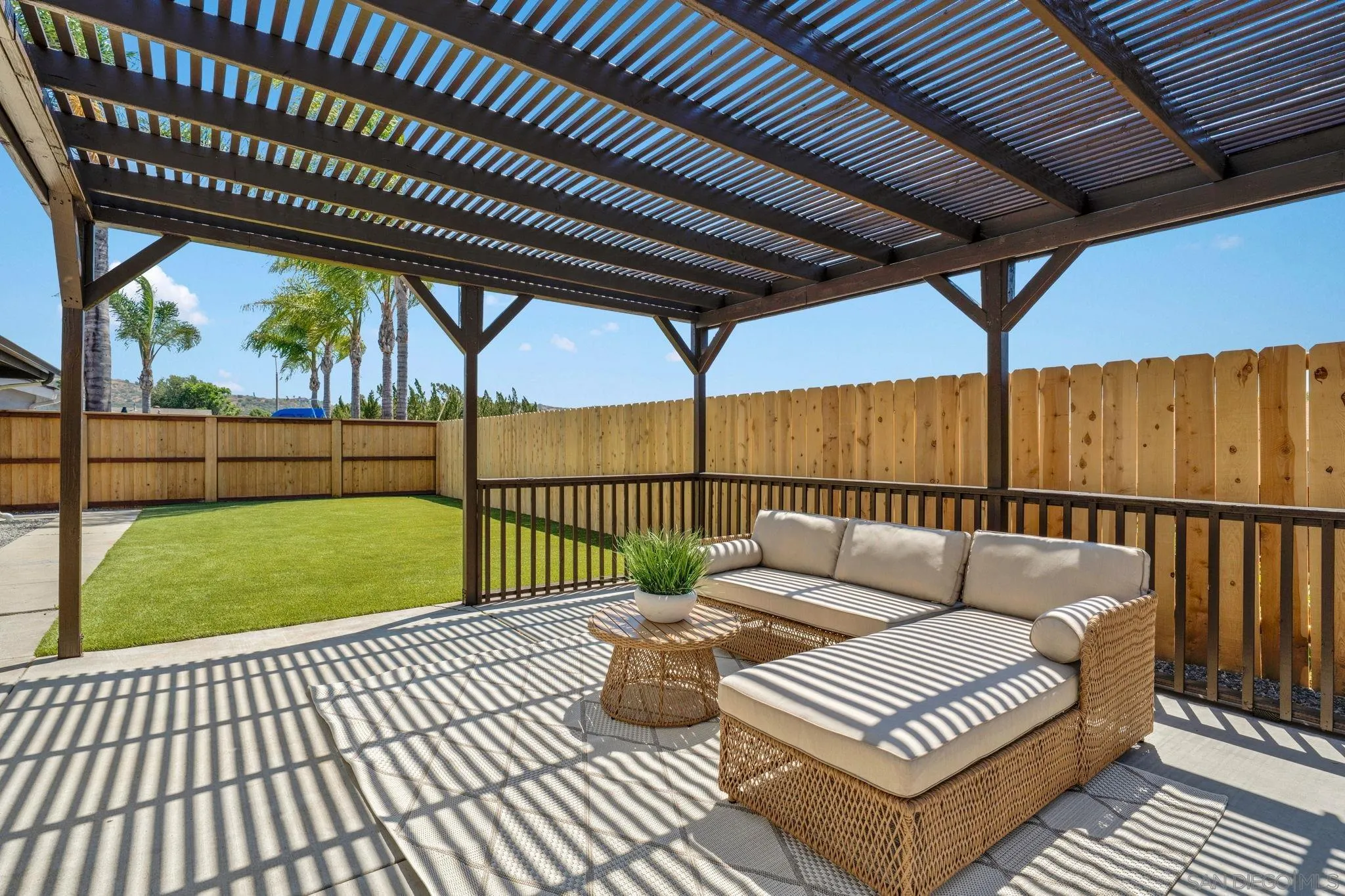 13322 Via Mark Poway, CA 92064 - Photo 21 of 25 a balcony with furniture and garden view