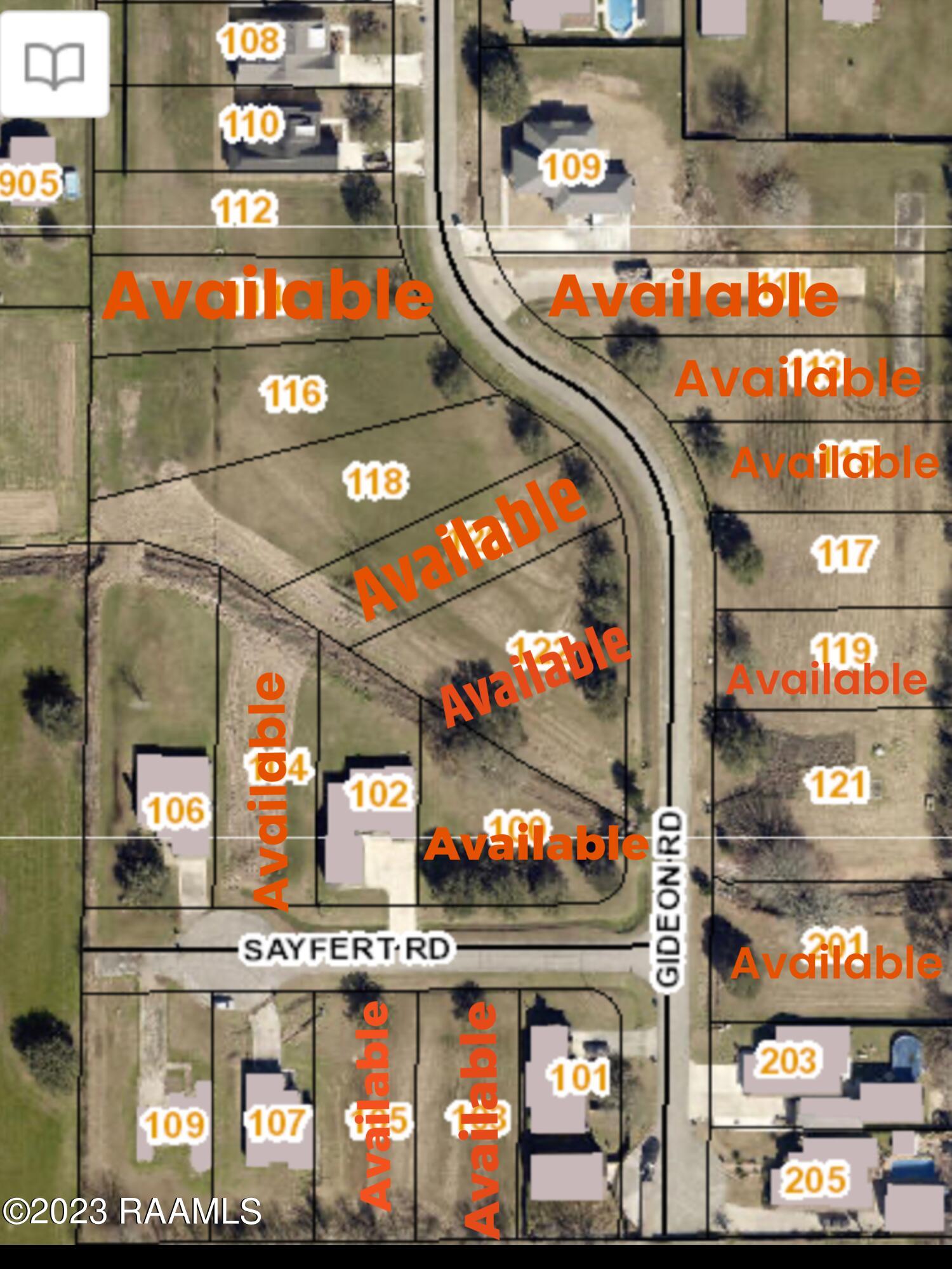 Available lots