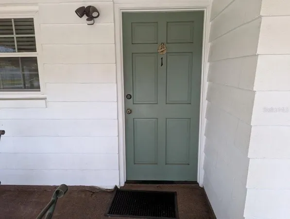 a view of front door