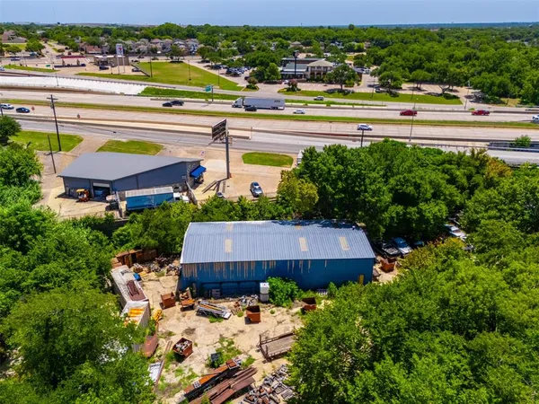 an outdoor space with seating