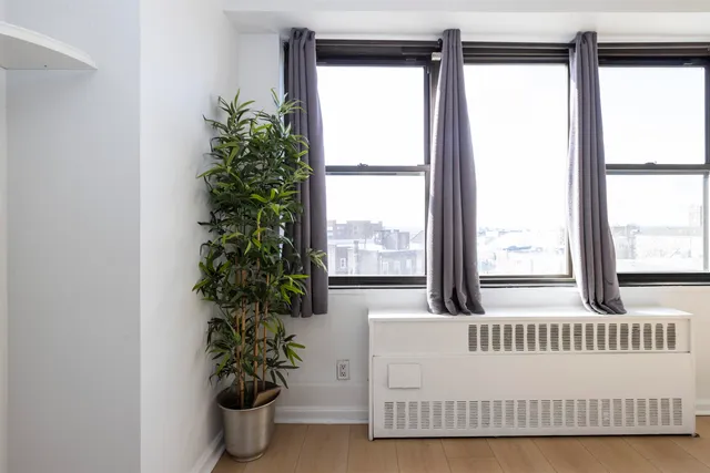 a view of city from a balcony