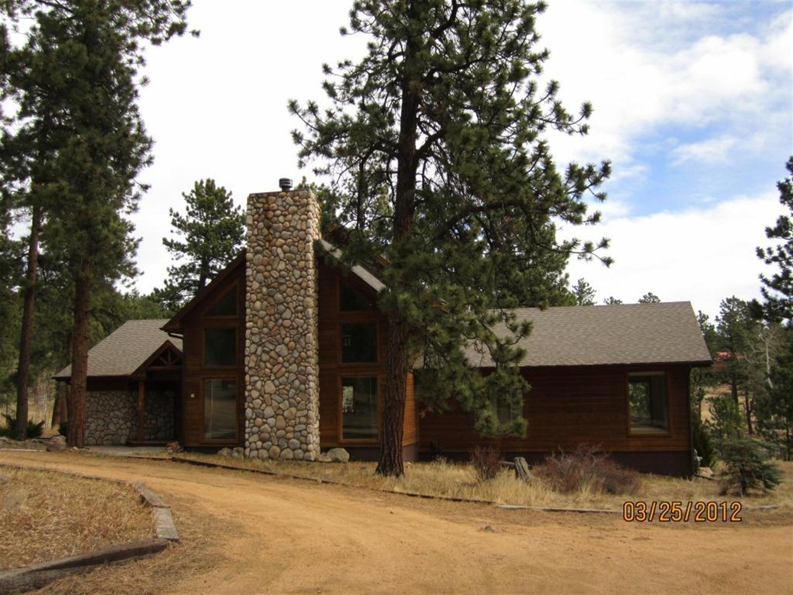 7 Buggy Whip Road Bailey, CO 80421 - Photo 1 of 1 a front view of a house with a yard
