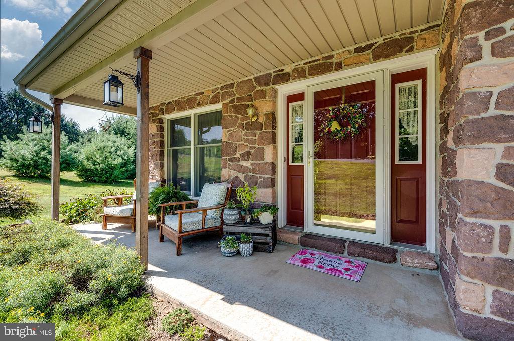 881 Zion Road Mohnton, PA 19540 - Photo 46 of 64 Charming stone entryway with inviting porch.